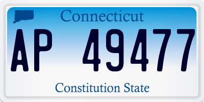 CT license plate AP49477