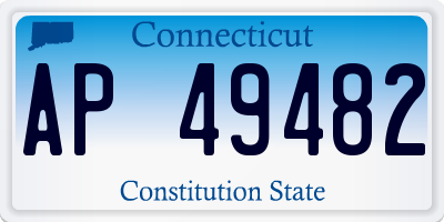 CT license plate AP49482