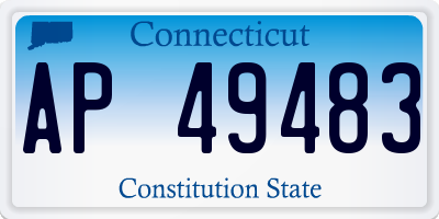 CT license plate AP49483