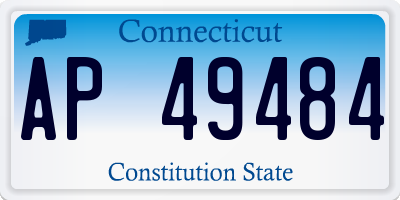 CT license plate AP49484