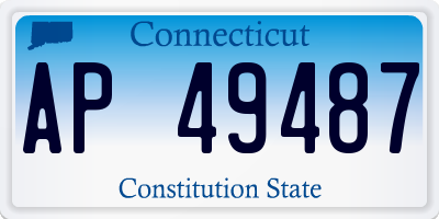 CT license plate AP49487