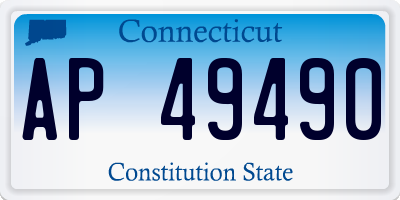 CT license plate AP49490