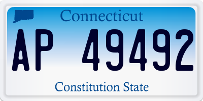 CT license plate AP49492