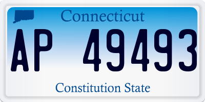 CT license plate AP49493