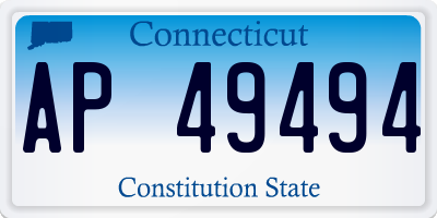 CT license plate AP49494