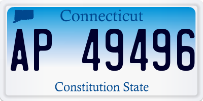 CT license plate AP49496