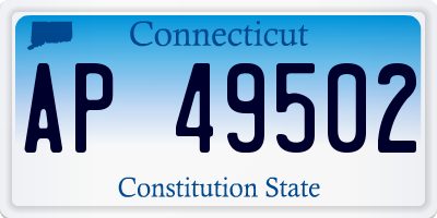 CT license plate AP49502