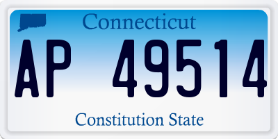 CT license plate AP49514