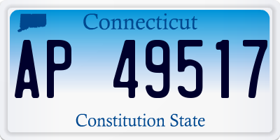 CT license plate AP49517