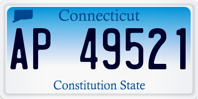 CT license plate AP49521