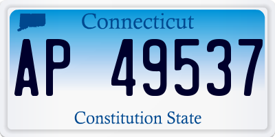 CT license plate AP49537