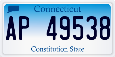 CT license plate AP49538