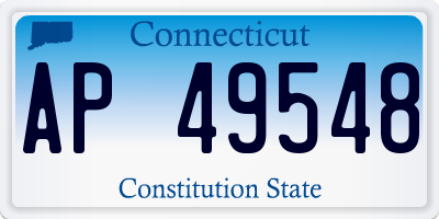 CT license plate AP49548