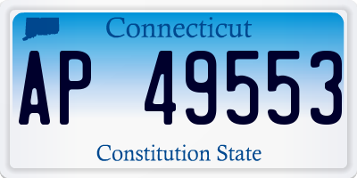 CT license plate AP49553
