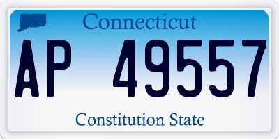 CT license plate AP49557