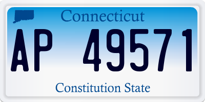 CT license plate AP49571