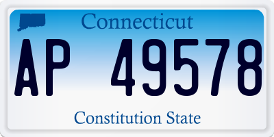 CT license plate AP49578