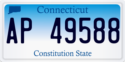 CT license plate AP49588
