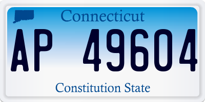 CT license plate AP49604