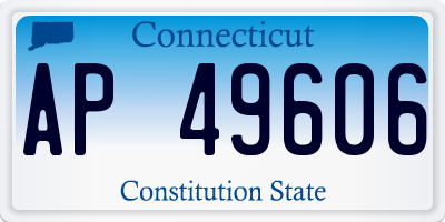 CT license plate AP49606