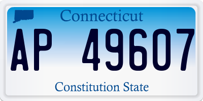 CT license plate AP49607