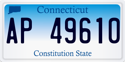 CT license plate AP49610