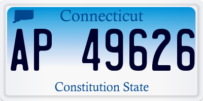 CT license plate AP49626