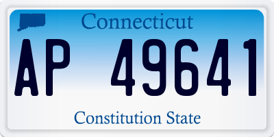 CT license plate AP49641