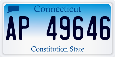 CT license plate AP49646