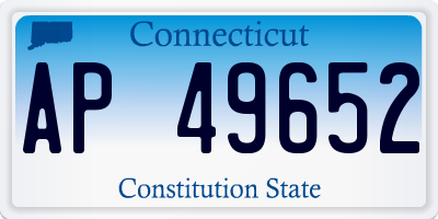 CT license plate AP49652