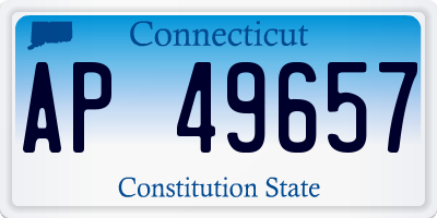 CT license plate AP49657