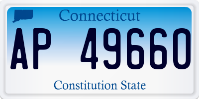 CT license plate AP49660