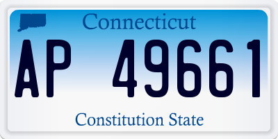CT license plate AP49661