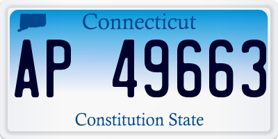 CT license plate AP49663