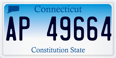 CT license plate AP49664