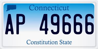 CT license plate AP49666