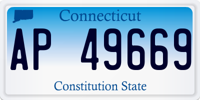 CT license plate AP49669