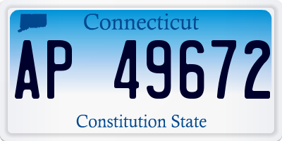 CT license plate AP49672