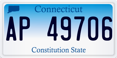 CT license plate AP49706