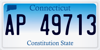 CT license plate AP49713
