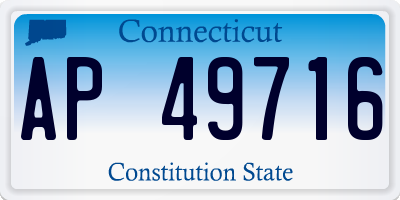 CT license plate AP49716