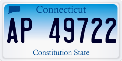 CT license plate AP49722