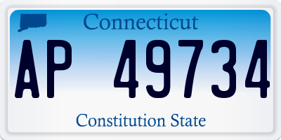CT license plate AP49734