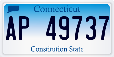CT license plate AP49737