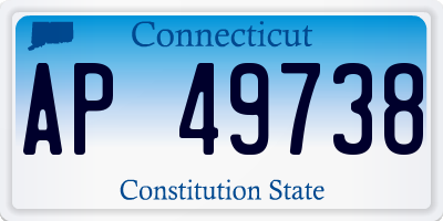 CT license plate AP49738