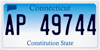 CT license plate AP49744
