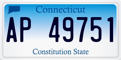 CT license plate AP49751