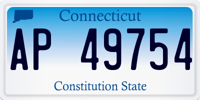 CT license plate AP49754