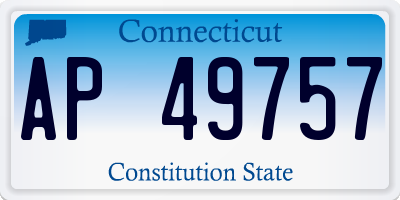 CT license plate AP49757