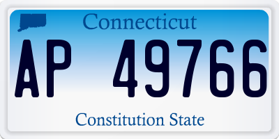 CT license plate AP49766